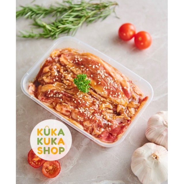 

COD Daging Sapi Marinasi Teriyaki / Bulgogi / Blackpepper / BbQ US Beef Slice / Daging Sapi Bumbu 500gr