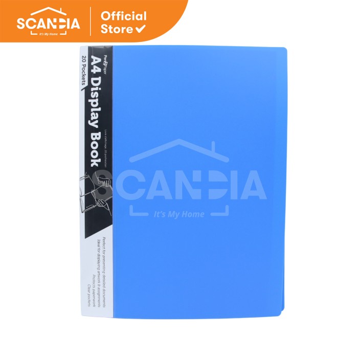 

SCANDIA Map Dokumen Display Folder A4 20-Pockets Blue (SF0033)