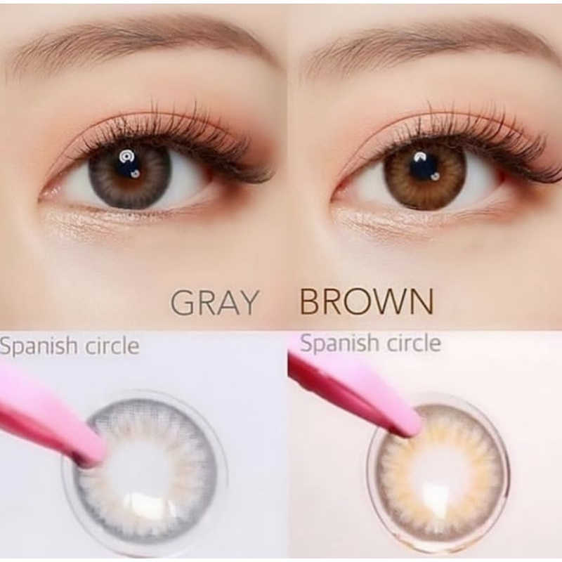 COD SOFTLENS PRINCESS SPANISH CIRCLE GREY / BROWN ( NORMAL & MINUS )