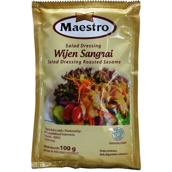 

Maestro Wijen Sangrai Roasted Sesame Salad Dressing 100gr Sachet