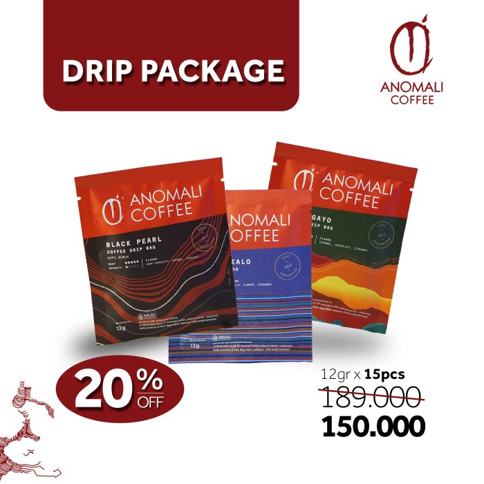 

Anomali Coffee PAKET Coffee Drip - 15 Pcs