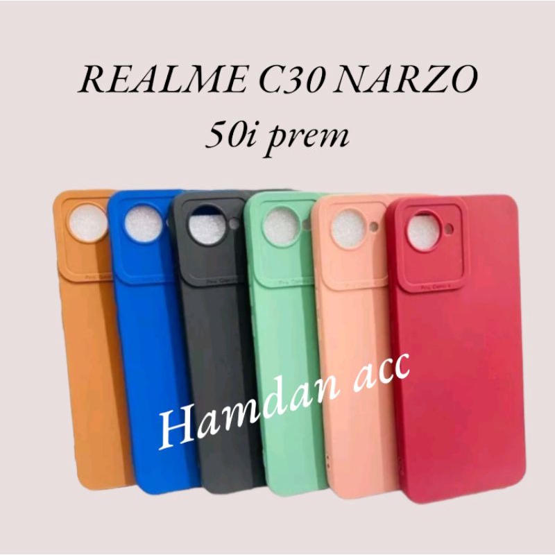 Softcase Casing Realme C30 NARZO 50i Prem selikon procamera pelindung belakang hp camera Full cover