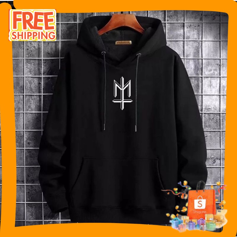 HOODIE PRIA POLOS MOTIF MURAH/ SWEATER HOODIE PRIA DISTRO MATERNAL HITAM BAHAN FLEECE TEBAL PREMIUM 