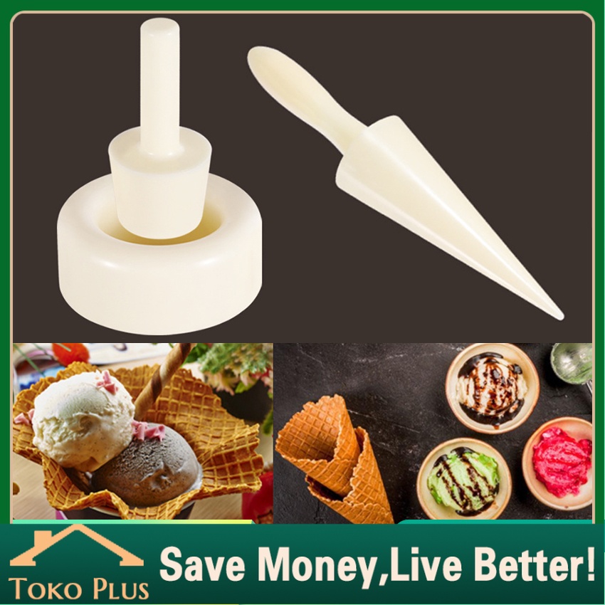 3Pcs/Set Cetakan CONE WAFFLE ICE CREAM roller / Alat Diy Cetakan Cone Es Krim Waffle / Ice Cone Make