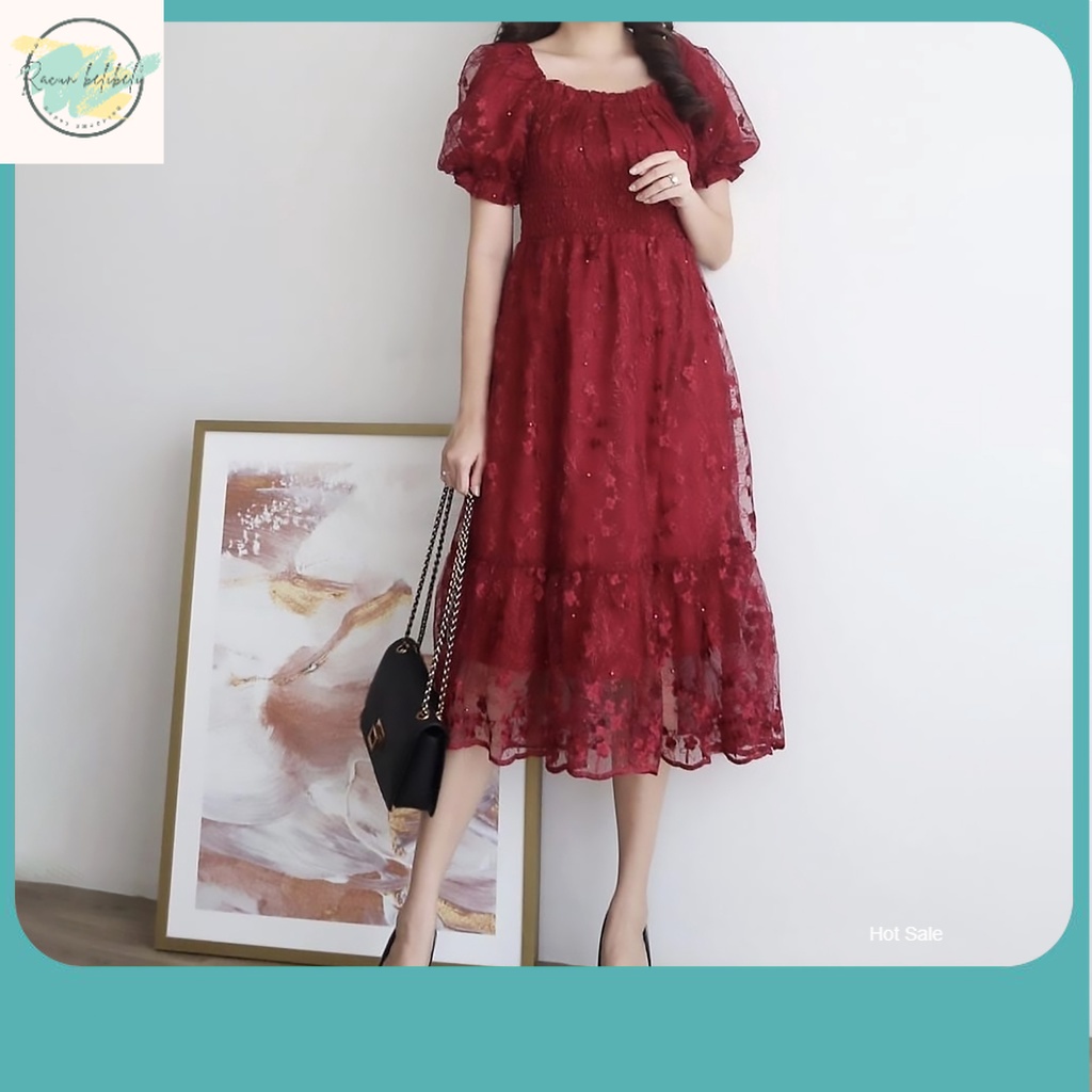 Dres Wanita Terkini / MINI DRESS BRUKAT MELDY | REKOMENDASI BAJU PESTA KONDANGAN WANITA DRESS NATAL 