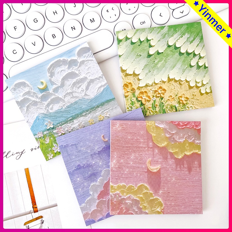

COD✨Lansekap Notes StickerGirl Heart Memo PaperMemo Ledger TanganN-Times Sticker-Yinmer
