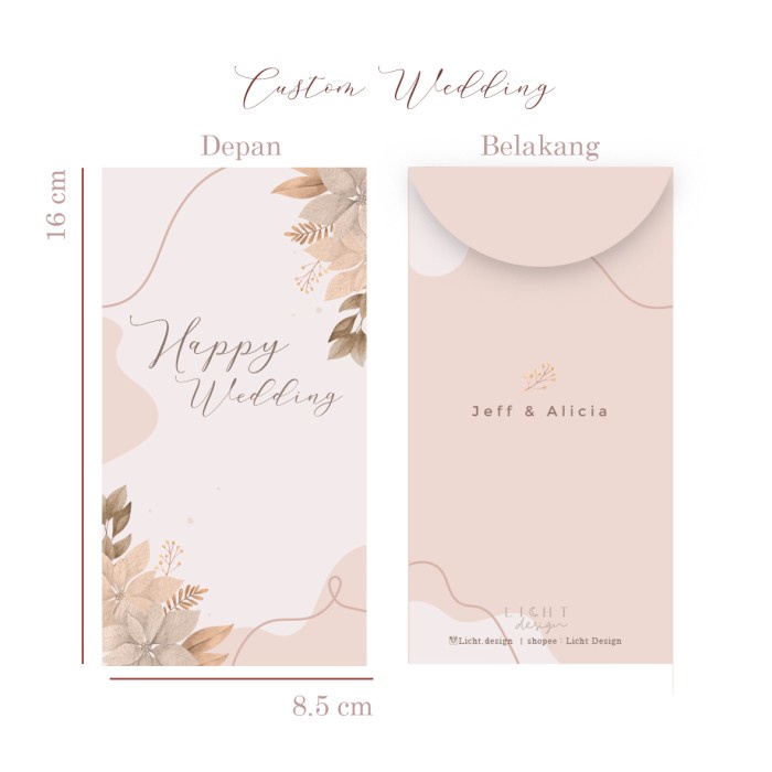 Custom Angpau Wedding / Lebaran / Sangjit / Tunangan / Seserahan