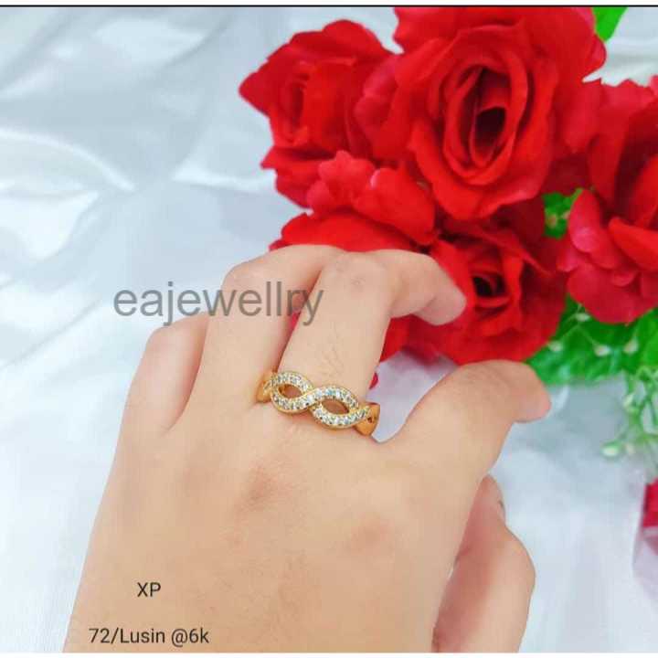 Model Cincin Wanita Dewasa Asli Emas 24 Karat Realpict All Size