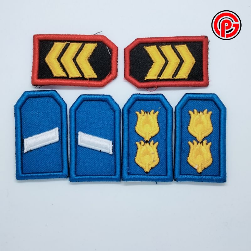 Best Seller Pangkat Bordir Kerah Timbul / Bordir Pangkat Timbul / Bordir Logo Pangkat Timbul / Logo 