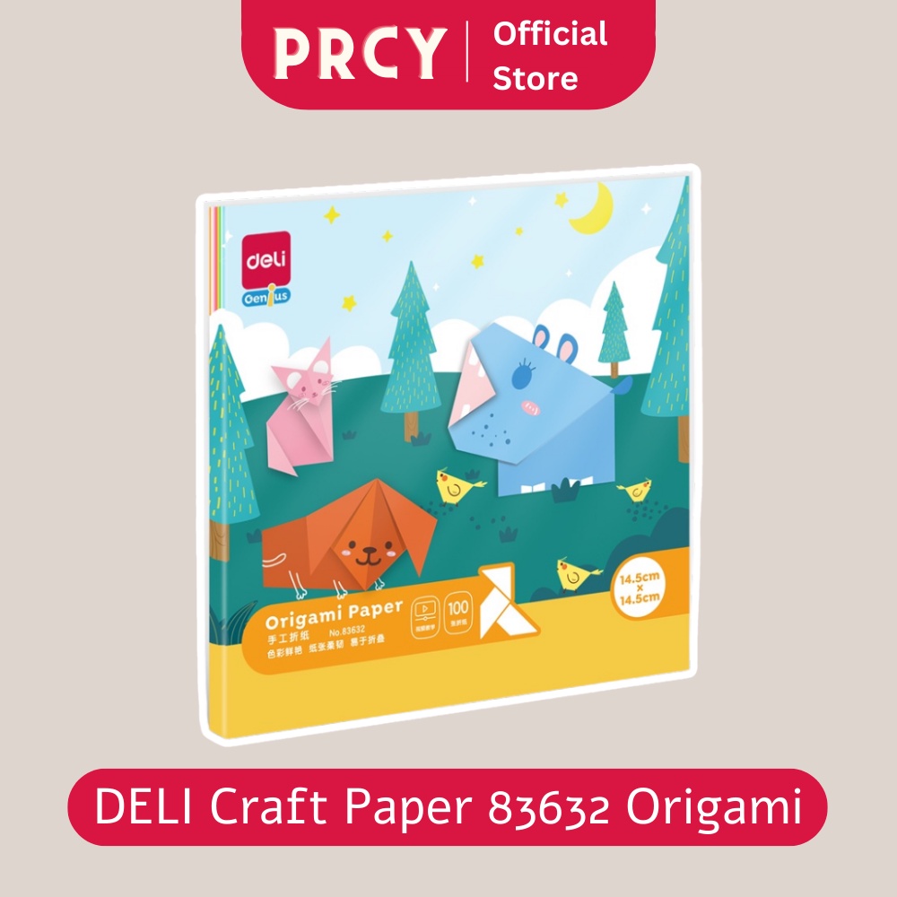 

Kertas Lipat Origami 100 Lembar Deli Craft Paper origami 14,5x14,5 cm