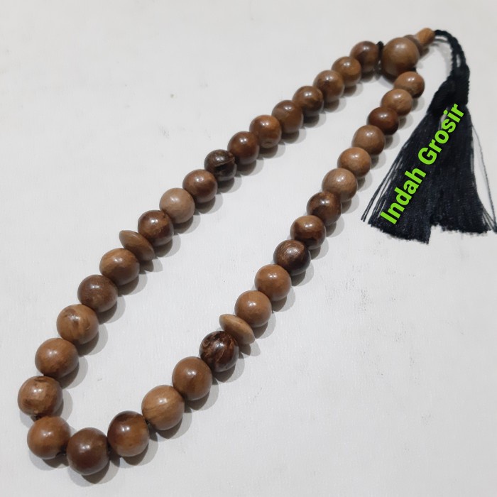 TASBIH KAYU GAHARU WANGI 33BUTIR 12MM 100 NATURAL