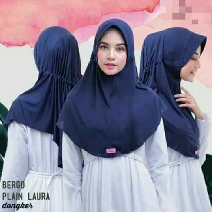 JILBAB SYARI KERUDUNG SERUT L TALI IKAT BELAKANG JERSY /BERGO - dasty Pink