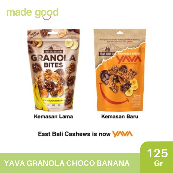 

✨PROMO✨ -YAVA East Bali Granola Bites 125gr Snack Granola Vegan Friendly - Coconut Banana,125gr