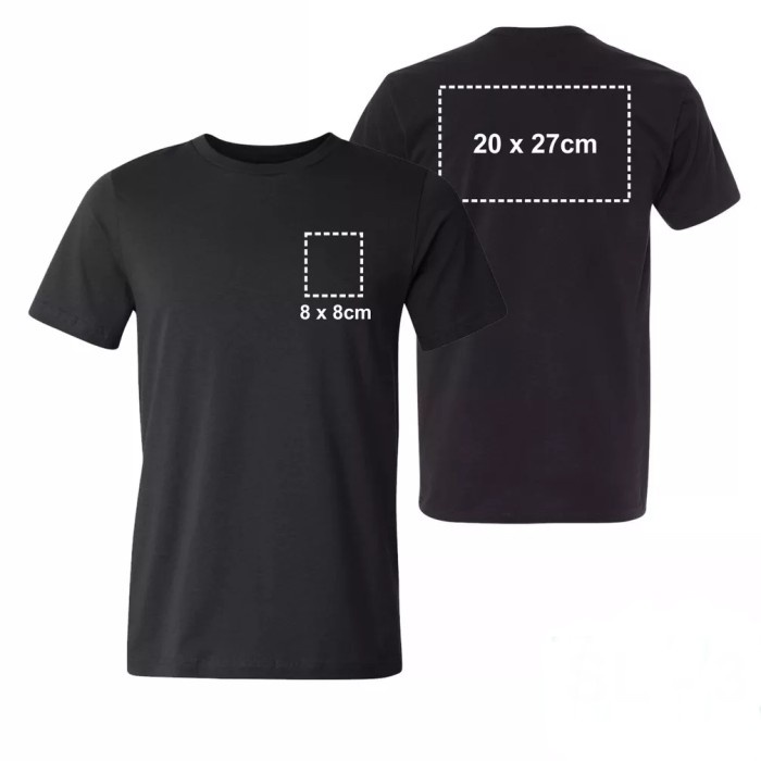 Sablon Kaos Satuan Depan Belakang