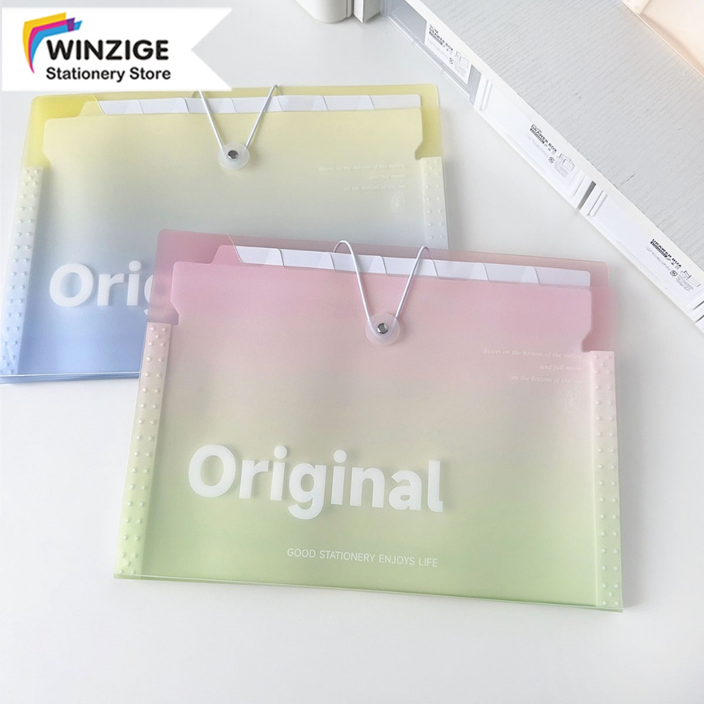 

Winzige A4 Tas File 8 Sekat Aesthetic Indeks Bahan Cute Document Bag A4 File Folder Organizer