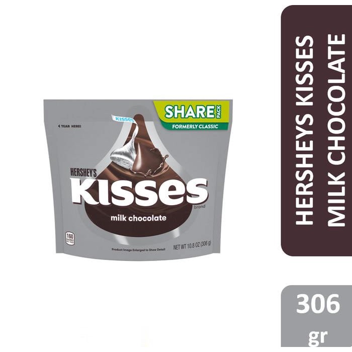 

Hershey Kisses Chocolate - cokelat hershey impor aneka varian - Milk Chocolate