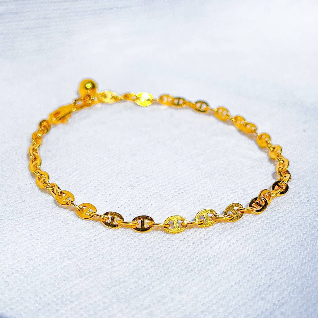 Gelang tangan kalung anak dan dewasa emas asli kadar 700 70 16k HWT filk casteli horseshoe gepeng br