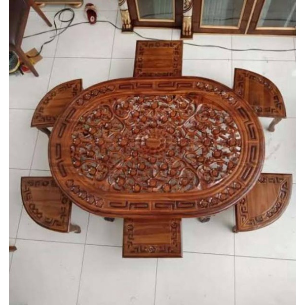 Meja Kopi Oshin kayu jati