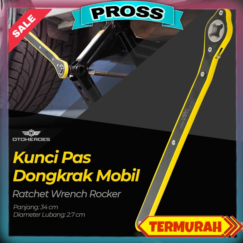Kunci pas dongkrak kunci Dongkrak Mobil Universal Ratchet Wrench/Putaran Dongkrak mobil universal un