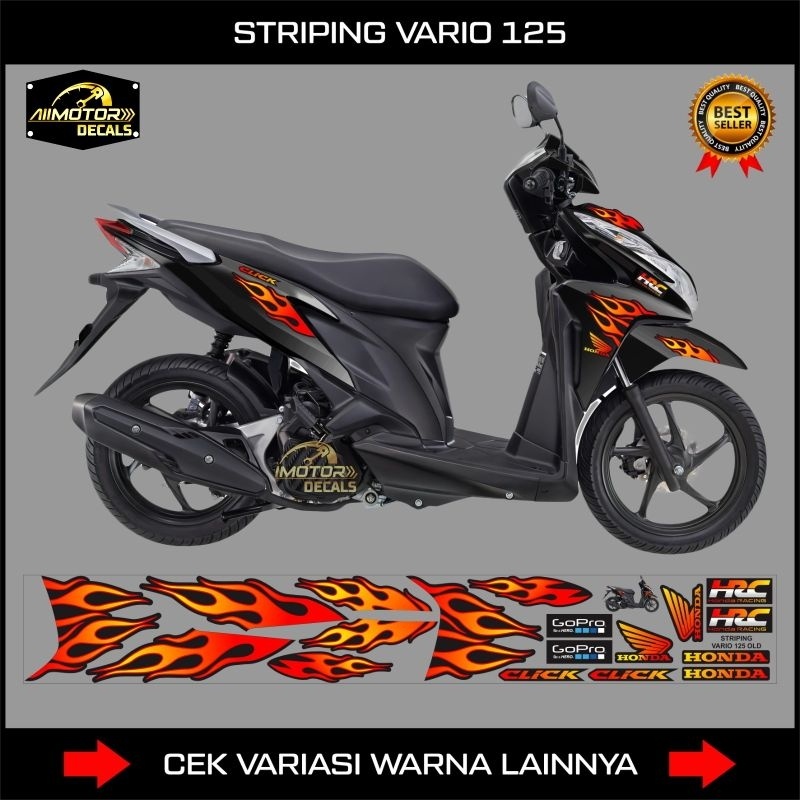 Sticker List Api Vario 125 Old Tahun 2012, 2013, 2014, 2015 / Striping Honda Vario 125 Kzr / Stiker 