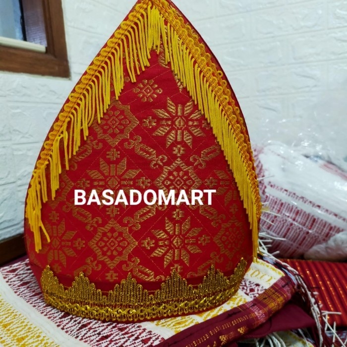 Topi songket adat melayu - Topi songket palembang - Topi adat batak - anak