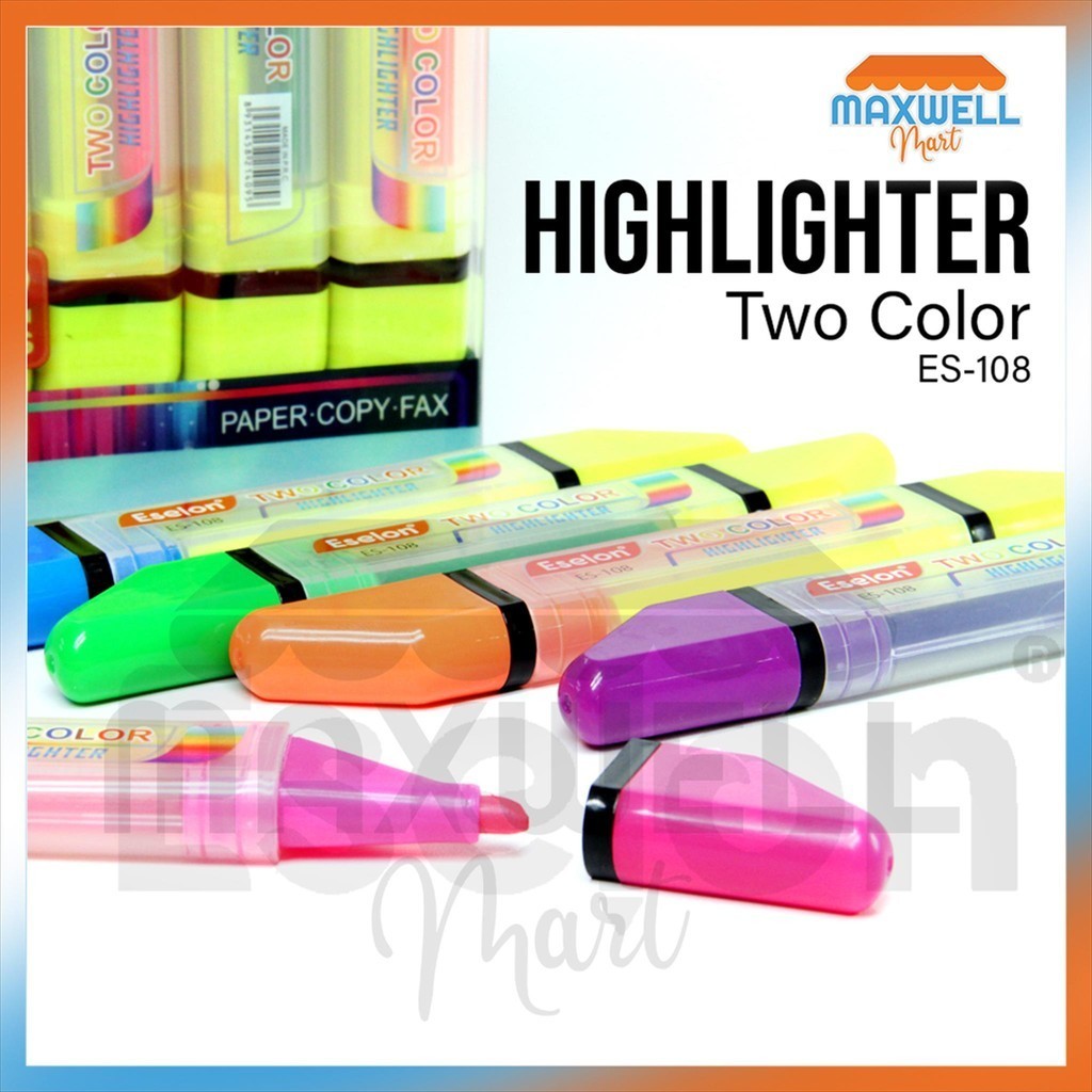 

[MaxMart] Stabillo 2 sisi / 2 Warna / Highlighter ES108 / Stabilo Eselon