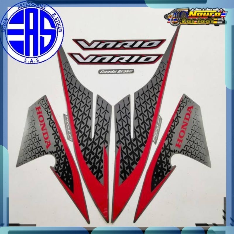 Stiker striping honda vario 110 fi se 2016 2017 hitam full  standar bagus