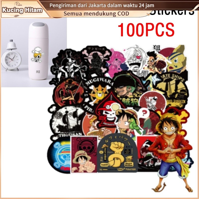 

100PCS Campuran Anime ONE PIECE Stiker Skateboard Kulkas Ponsel Gitar Laptop Motor Perjalanan Bagasi