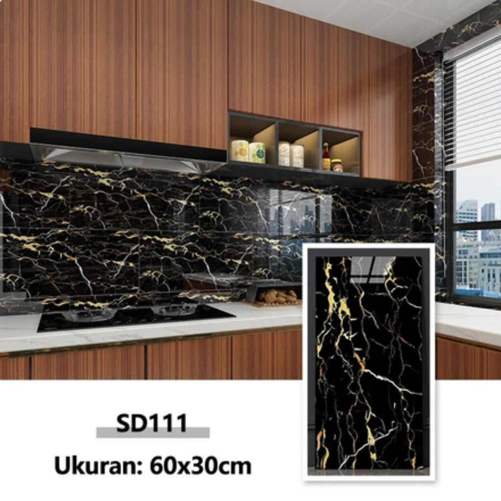 Wallpaper dinding VINYL Marble Wallpaper Kamar Mandi Anti Air Motif