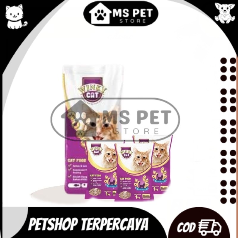 

Makanan Kucing Repack winky 1 Kg|REPACK
