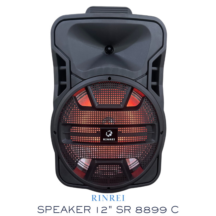 Rinrei Speaker Portable Bluetooth Mic Wireless 12 Inch SR 8899C (G)