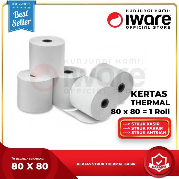 

Kertas Struk Kasir Thermal 80x80 mm Paper Roll