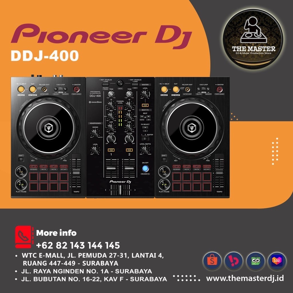 [Ready Stock] Pioneer DJ DDJ-400 | DDJ 400 | DDJ400