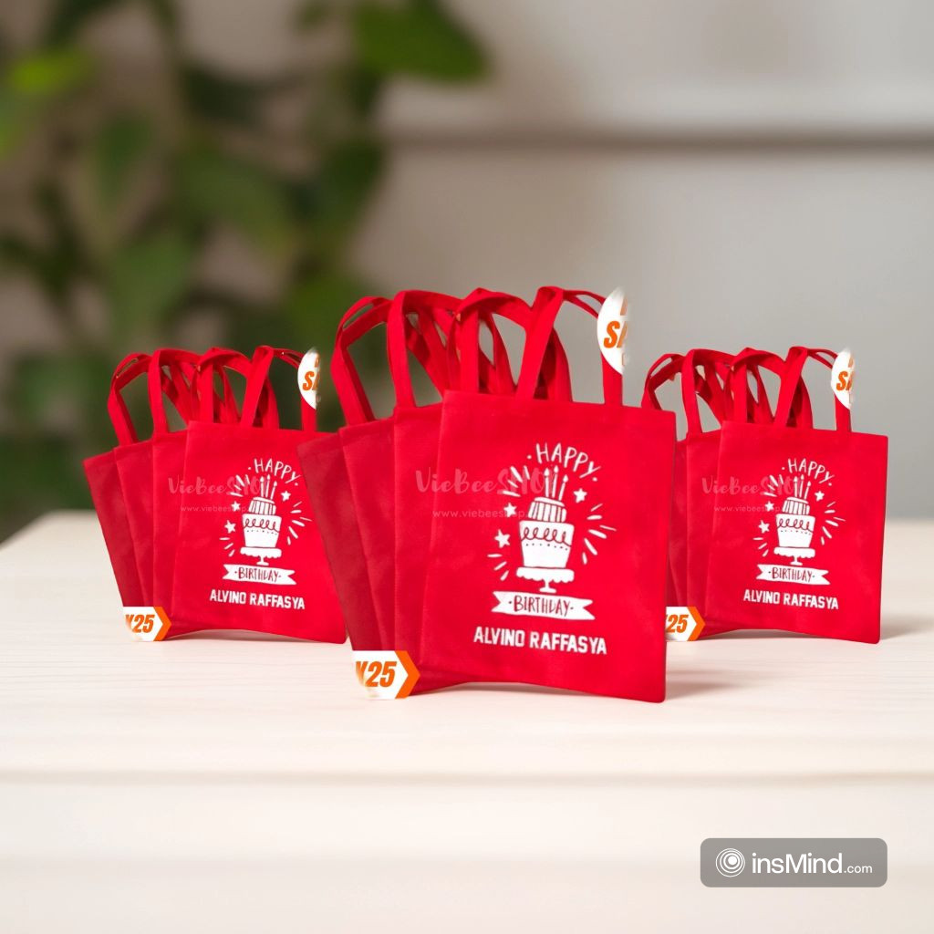 

PROMO TAS ULTAH TAS SOUVENIR FLAT 20X25 TANPA PACKING