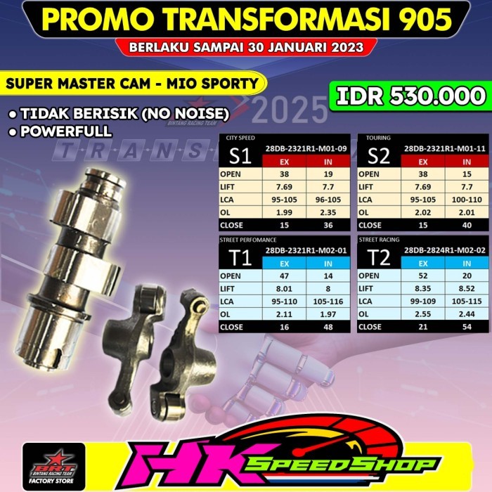ORIGINAL NOKEN AS BRT + RRA MIO SPORTY MIO SERIES S1 S2 T1 T2 - S1, ROCKER ARM ONLY