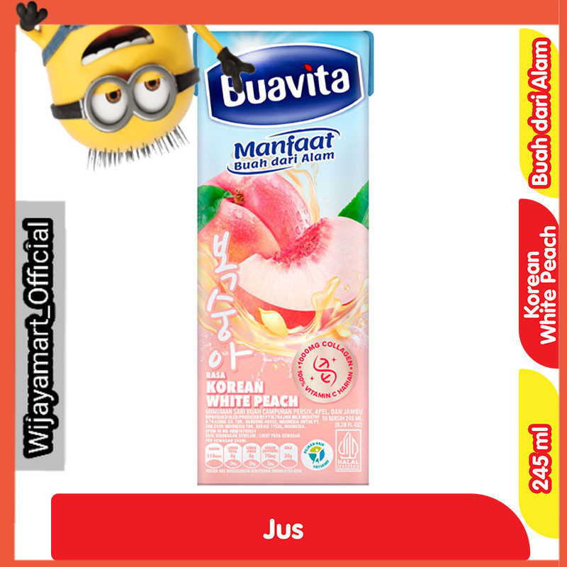 

Buavita Jus Korean Persih Putih 245 ml