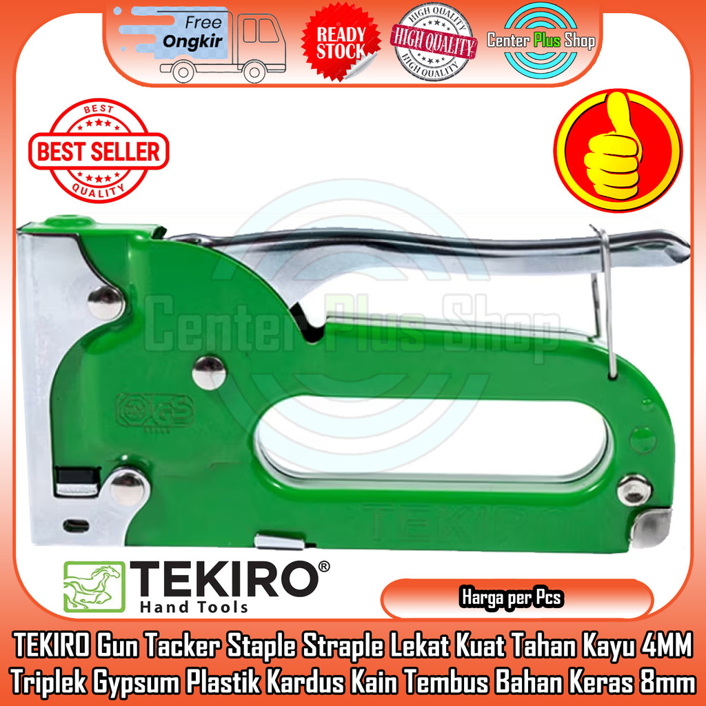 

TEKIRO Staples Pengikat Perekat Karton Kardus Kayu Triplek Seng Almunium Gypsum 4Mm 8mm Streples Gun Tacker Penembak Tahan Media Keras Tancap Kuat Tembak Warna Anti Karat Alat Atk Hijau Green Ijo Kantor Kerja Sekolah Tahan Banting OKA Rumah Fotocopy