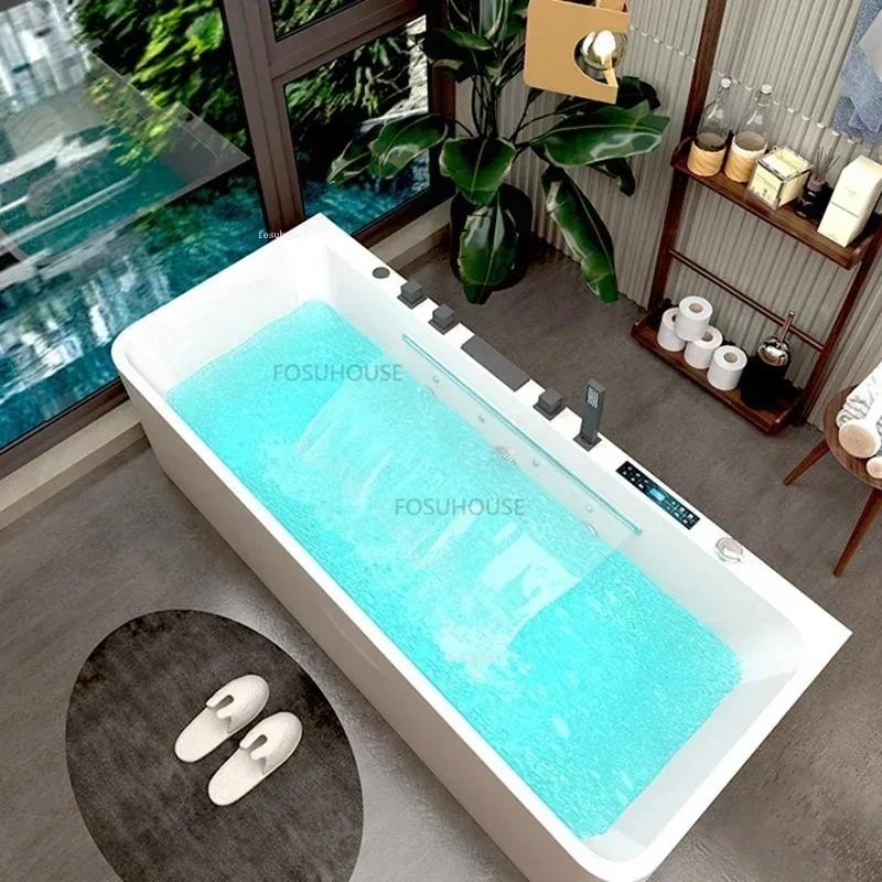European Acrylic Jacuzzi Household Bathroom Adults Surf Massage Bathtub Creative Indoor Whirlpool Tu