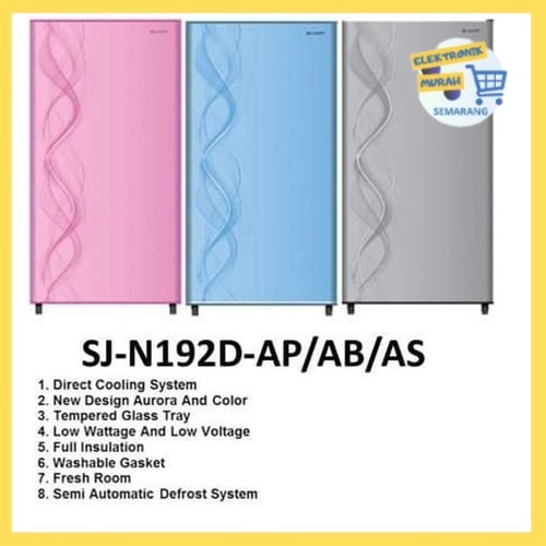 KULKAS SHARP 192 SJ-N192D-SB / SJN 192 LEMARI ES 1 PINTU [EMS]
