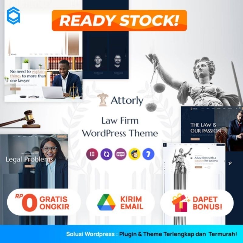 Attorly Theme Wordpress Premium For Law Firm Unlimited Domain