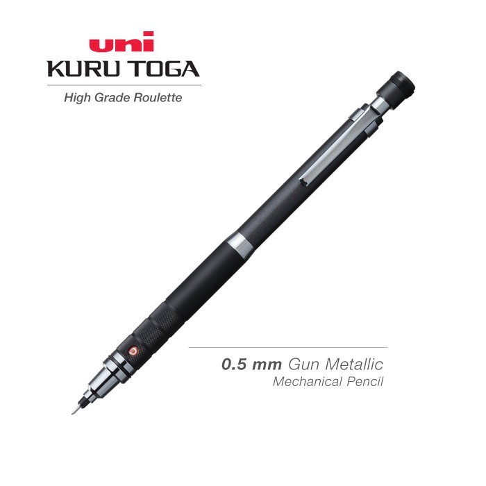 

PRODUK TERLARIS UNI Kuru Toga Roulette Mechanical Pencil 0.5 mm Gun Metallic