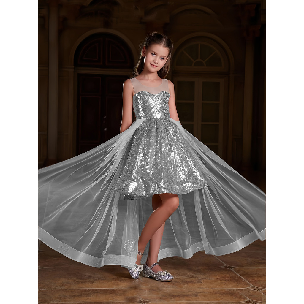 Cotton Girls' Dress Egg Girls' Birthday Party Dress Beauty Pageant Piano Dress