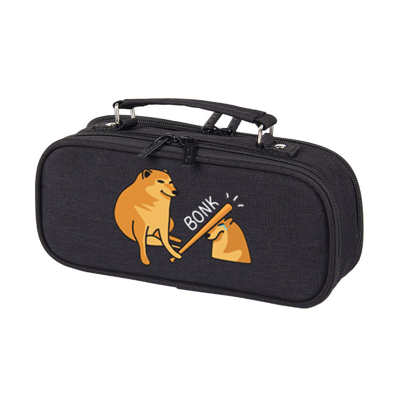 

Custom Shiba Inu Doge Cheems Meme Pencil Case Cartoon Students Large Capacity Multi Layer Pen Case Canvas Multi Pocket Bag