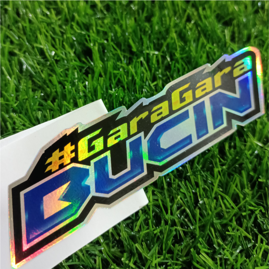 

Stiker viral | kata-kata | gara gara bucin | vinyl Glossy/Hologram stiker potongan presisi terbaru stiker kecil gara gara bucin