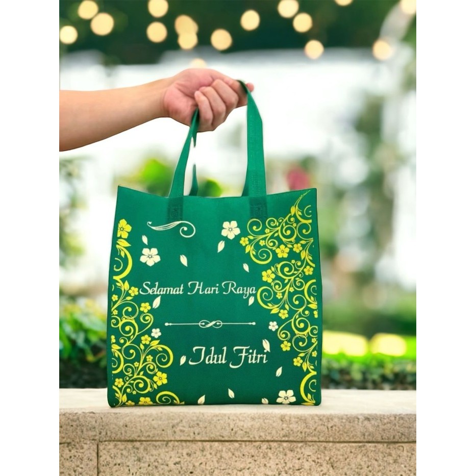 

Tas spunbond kemasan dus box kotak packaging kue Lebaran Idul Fitri - UK 22 HIJAU TUA
