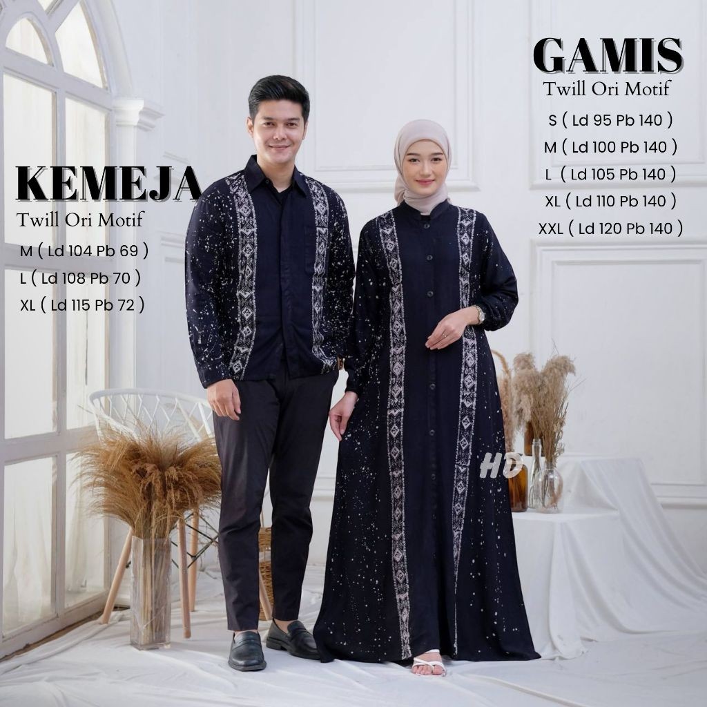 ORIGINAL COUPLE TWILL / COUPLE PASANGAN / COUPLE KELUARGA / COUPLE KELUARGA LEBARAN 2023 / KEMEJA & 