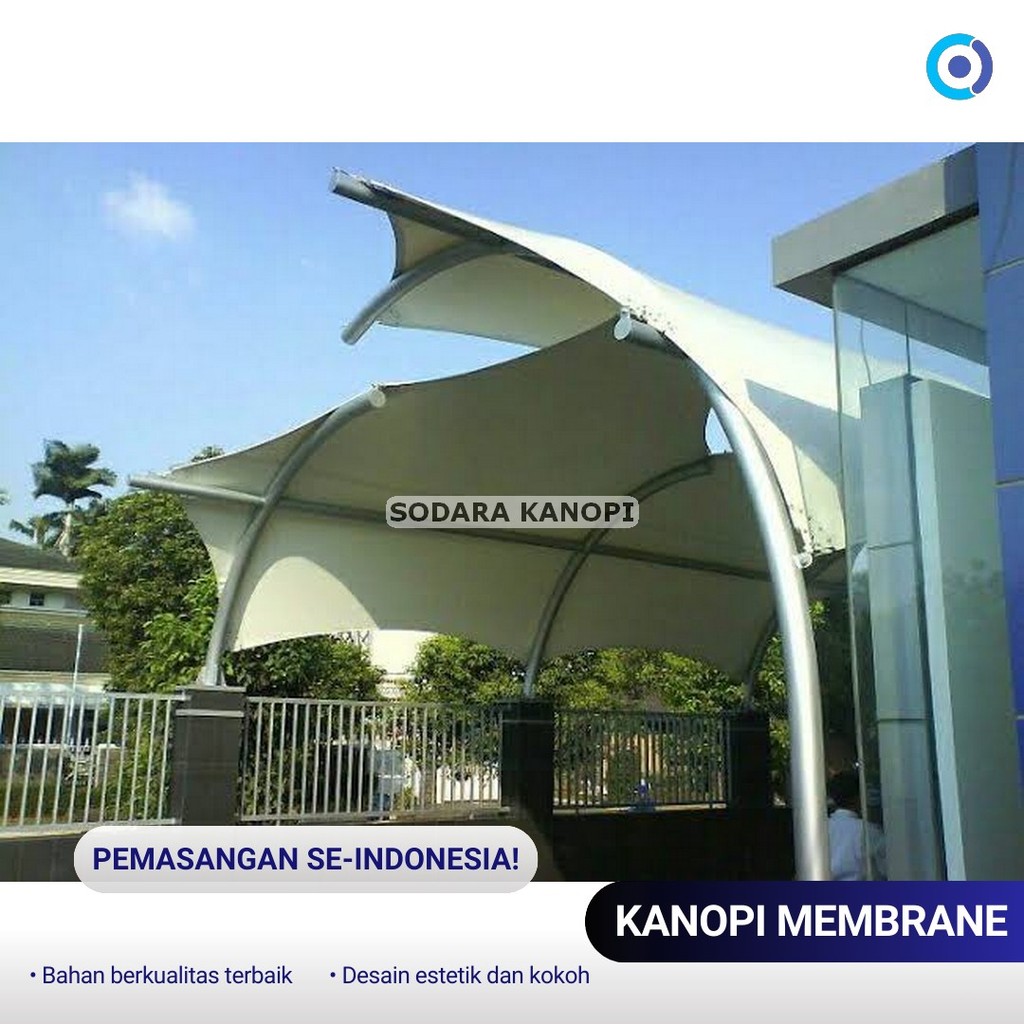 Kanopi Membrane Rumah Minimalis – Cocok untuk Hunian Modern