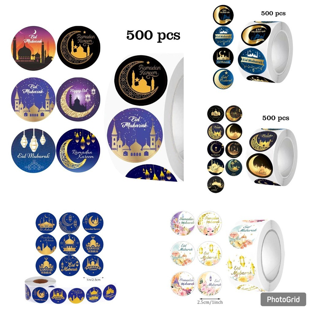 

(Yunita) (500Pcs) Stiker Roll Idul Fitri 1 Roll Sticker Lebaran Eid Mubarak Stiker Label Lebaran 2.5cm Stiker Bulat Lebaran Idlu Fitri Termurah
