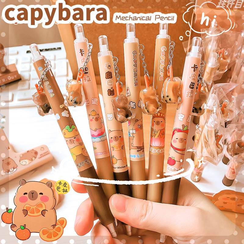 

kawaii stationery supplies drawing useful back to school supplies capybara mechanical pencil Aesthetic stationery cute pencils