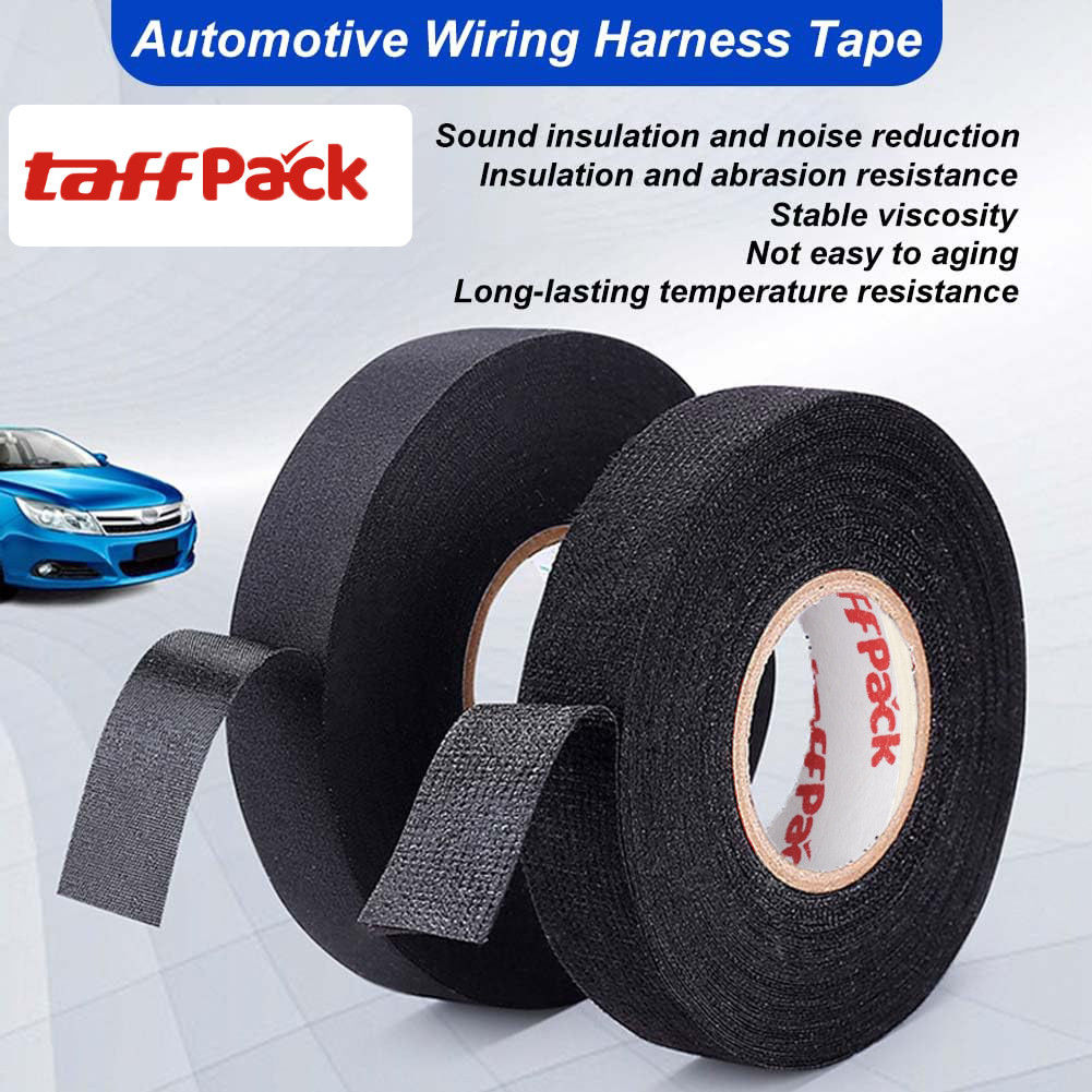 

TISERA - TaffPACK AG Lakban Kabel Listrik Adhesive Cloth Wiring Tape 15M 19mm - BI298 - Black